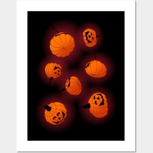 Halloween Light Pumpkins Posters and Art